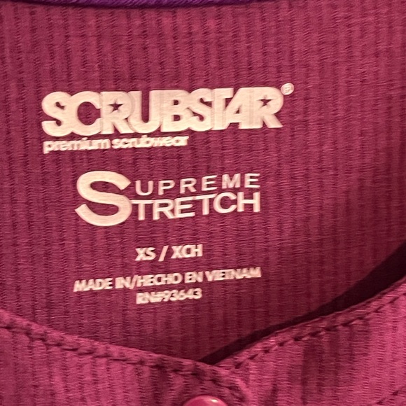 SELLING SCRUBSTAR TOP FOR WOMEN SIZE XS COLOR BURGUNDY - Picture 5 of 10